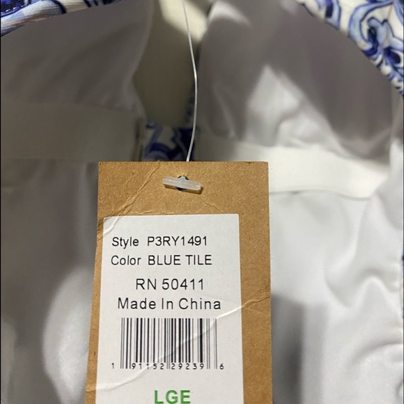 RACHEL by Rachel Roy - Blue Tile One Piece Swimsuit - Size L - Picture 8 of 9